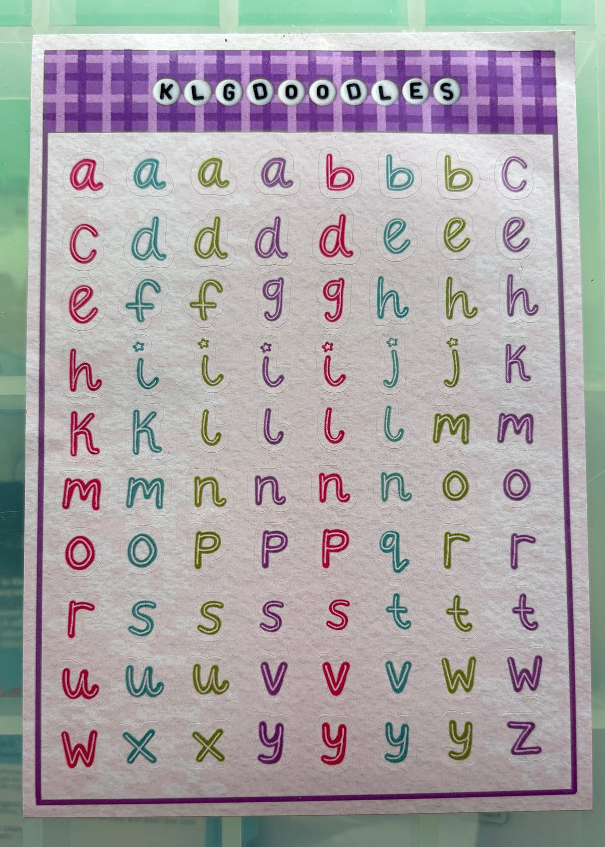 cutie alphabet letter stickers
