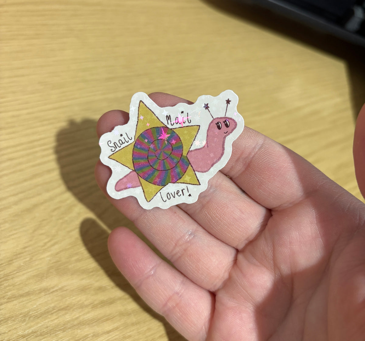 snail mail lover holo sticker