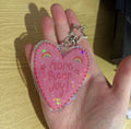queer joy holo keyring