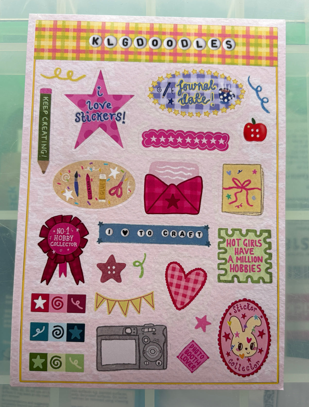 crafty girl sticker sheet
