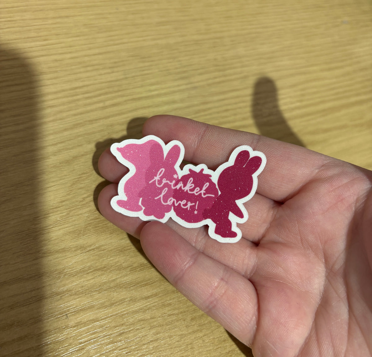 trinket lover glitter sticker
