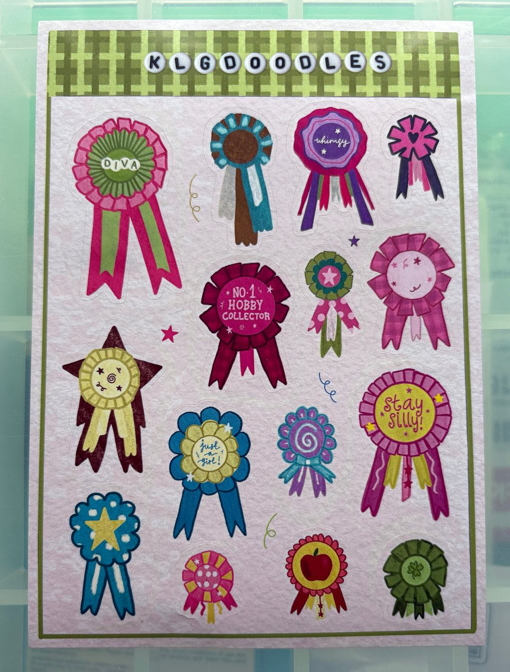 rosette badges sticker sheet
