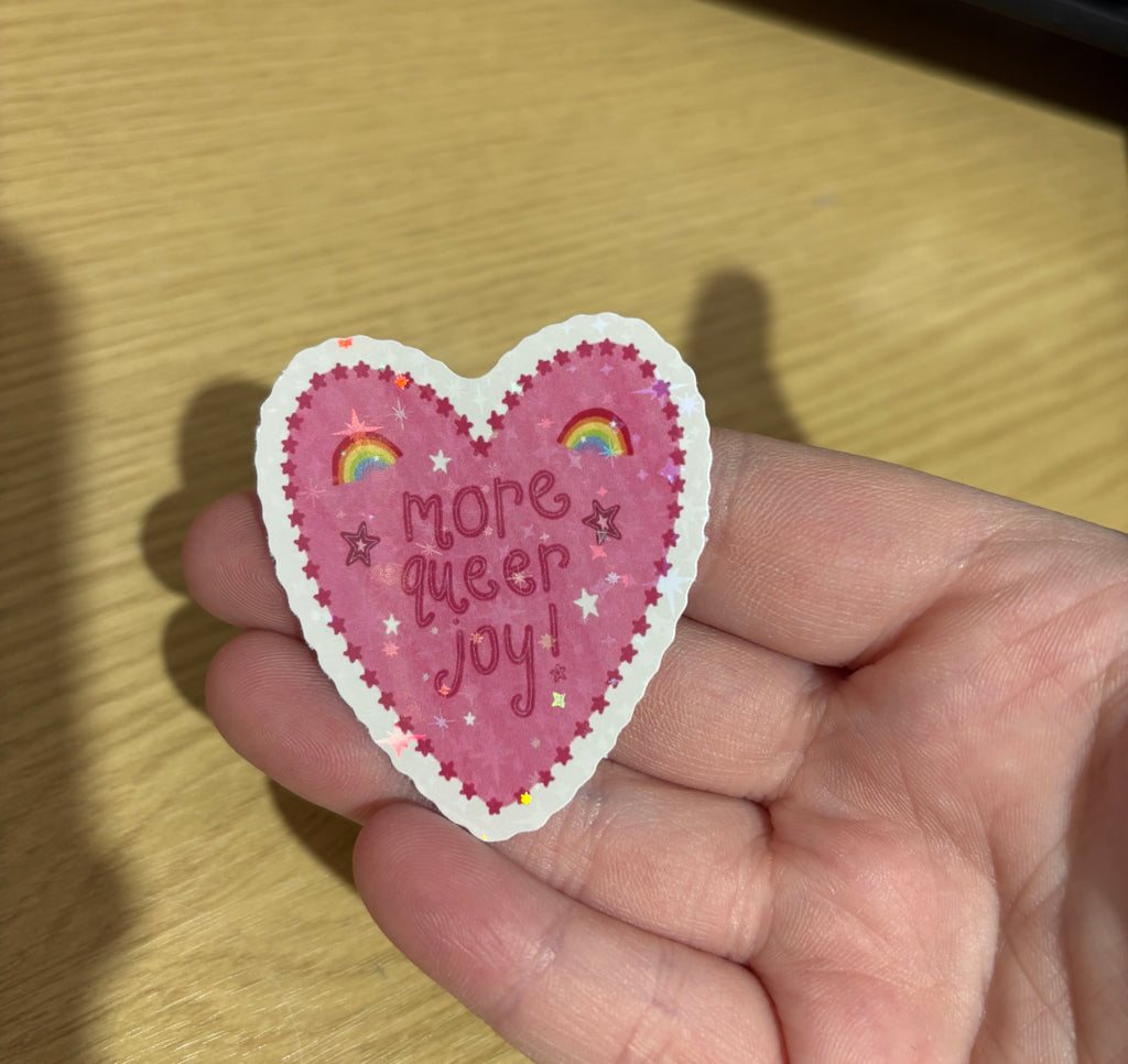queer joy holo sticker
