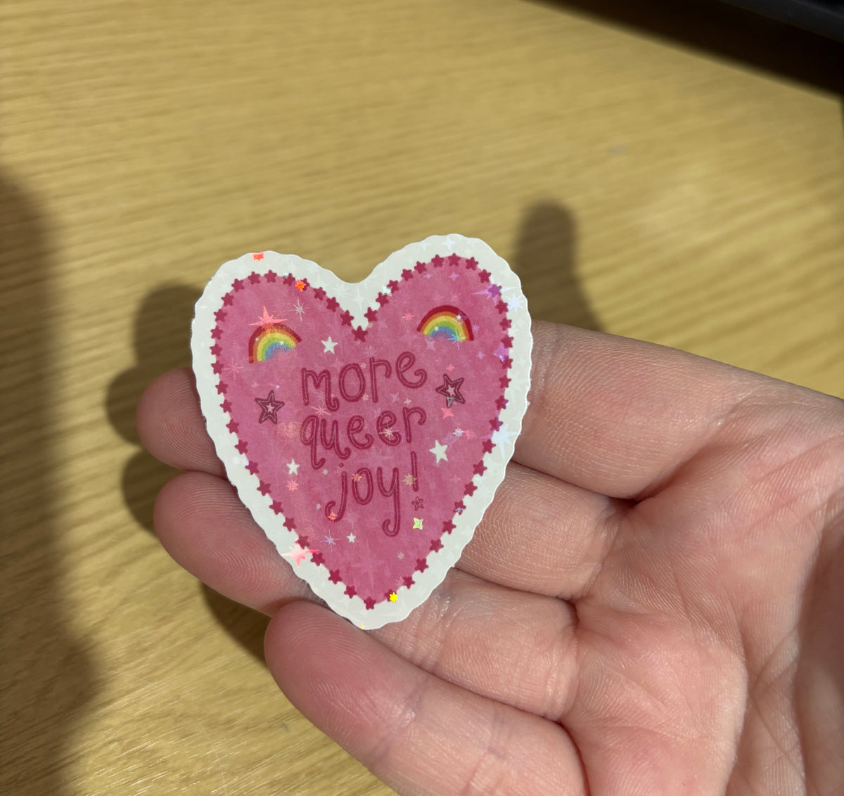 queer joy holo sticker