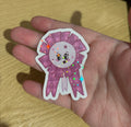 smiley rosette holo sticker