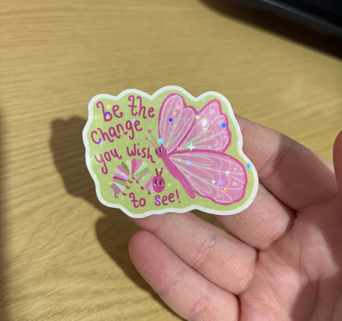 be the change holo sticker