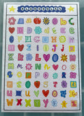 funky alphabet sticker sheet