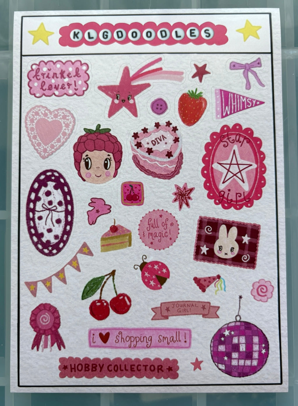 trinket lover sticker sheet