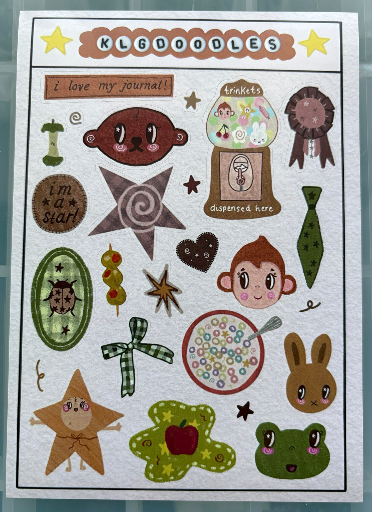 warm and whimsical sticker sheet