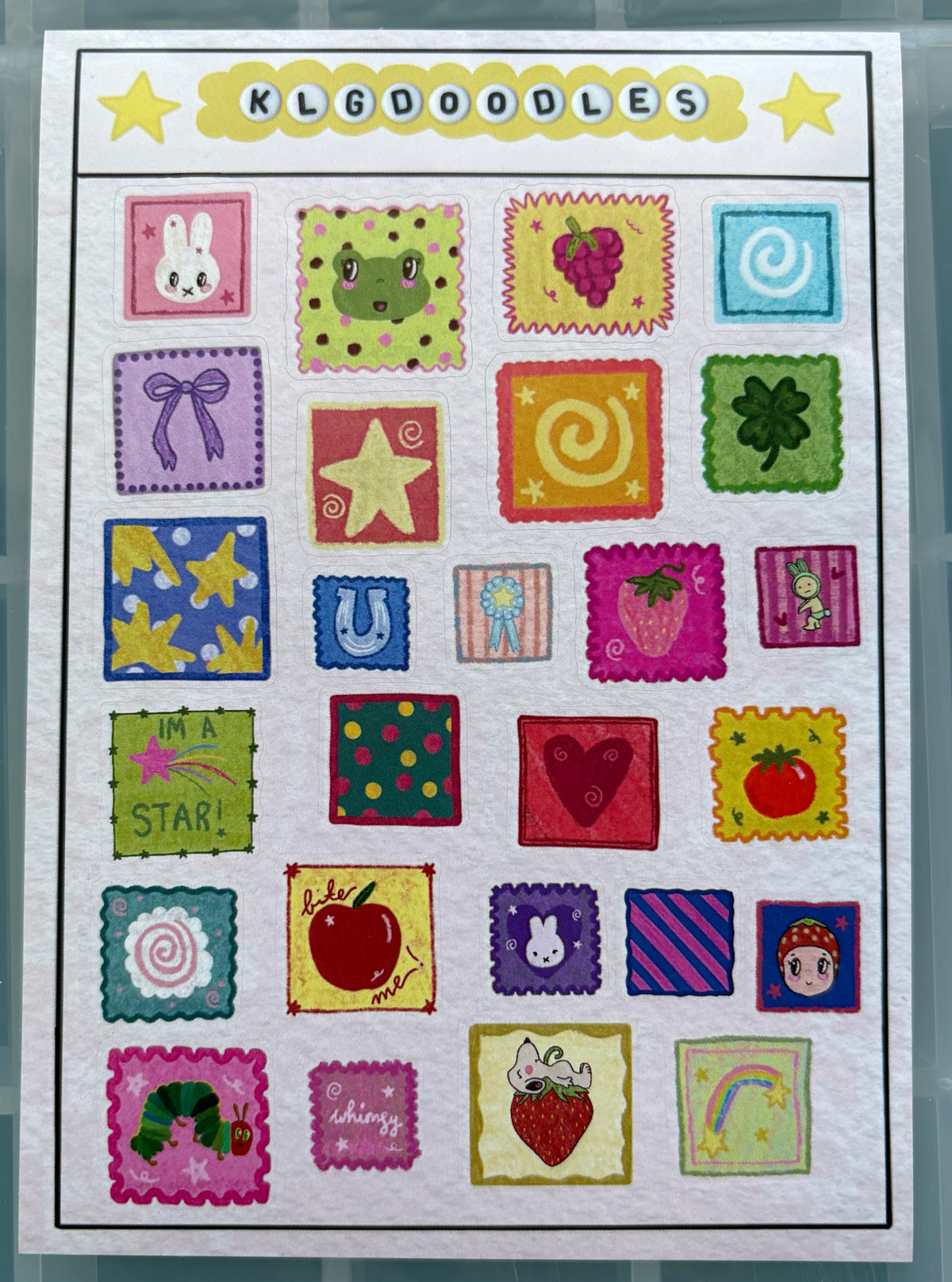 funky tiles sticker sheet
