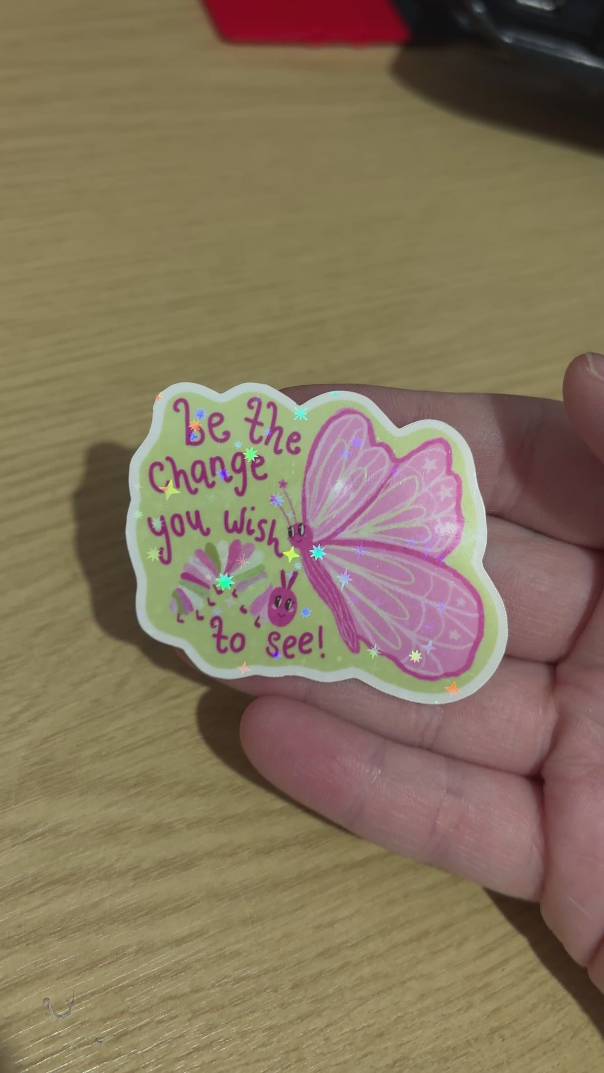 be the change holo sticker