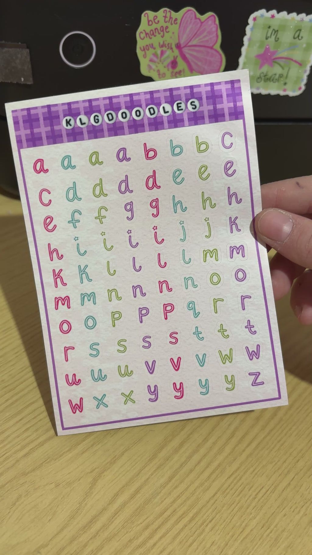 cutie alphabet letter stickers