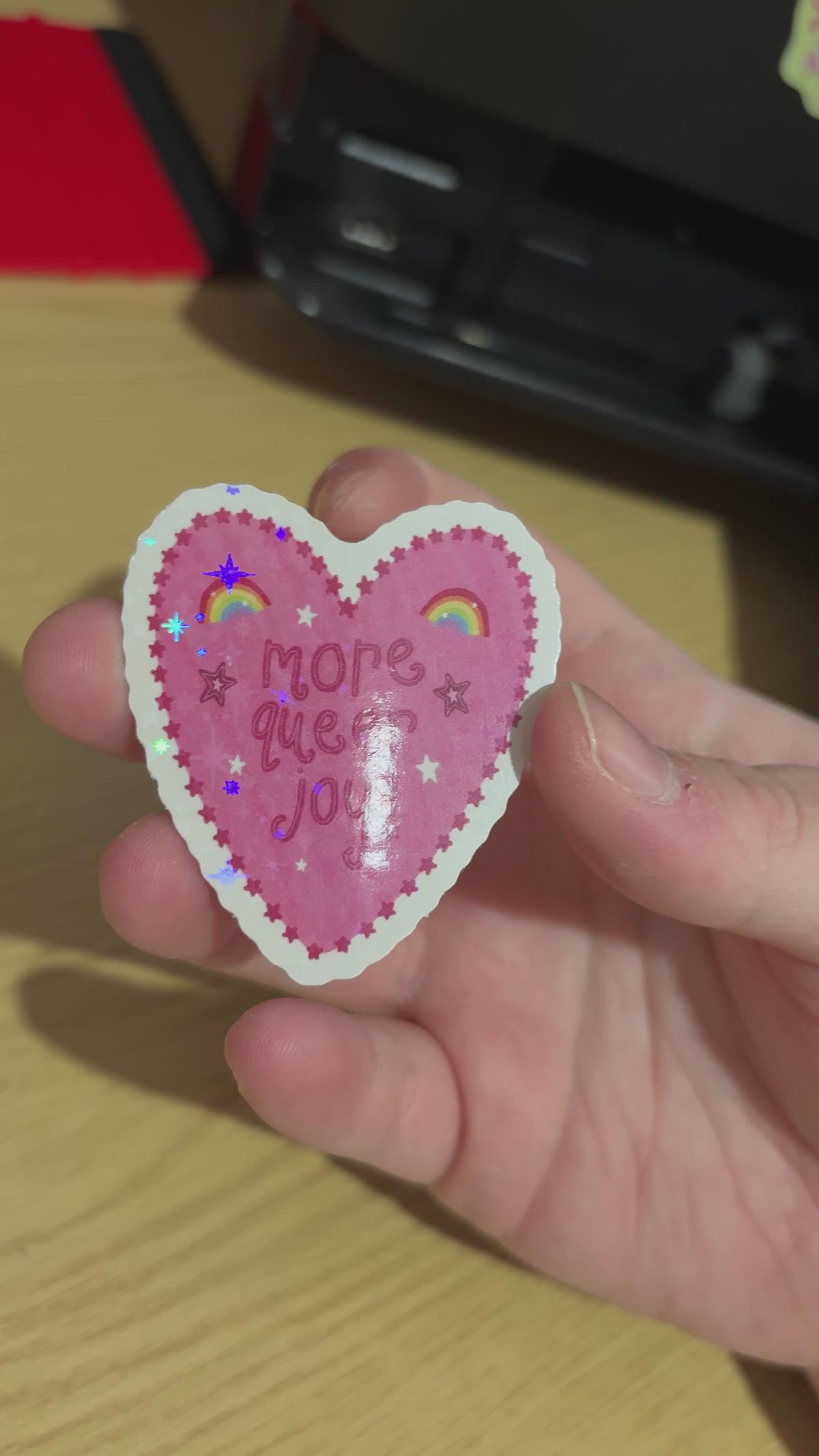queer joy holo sticker