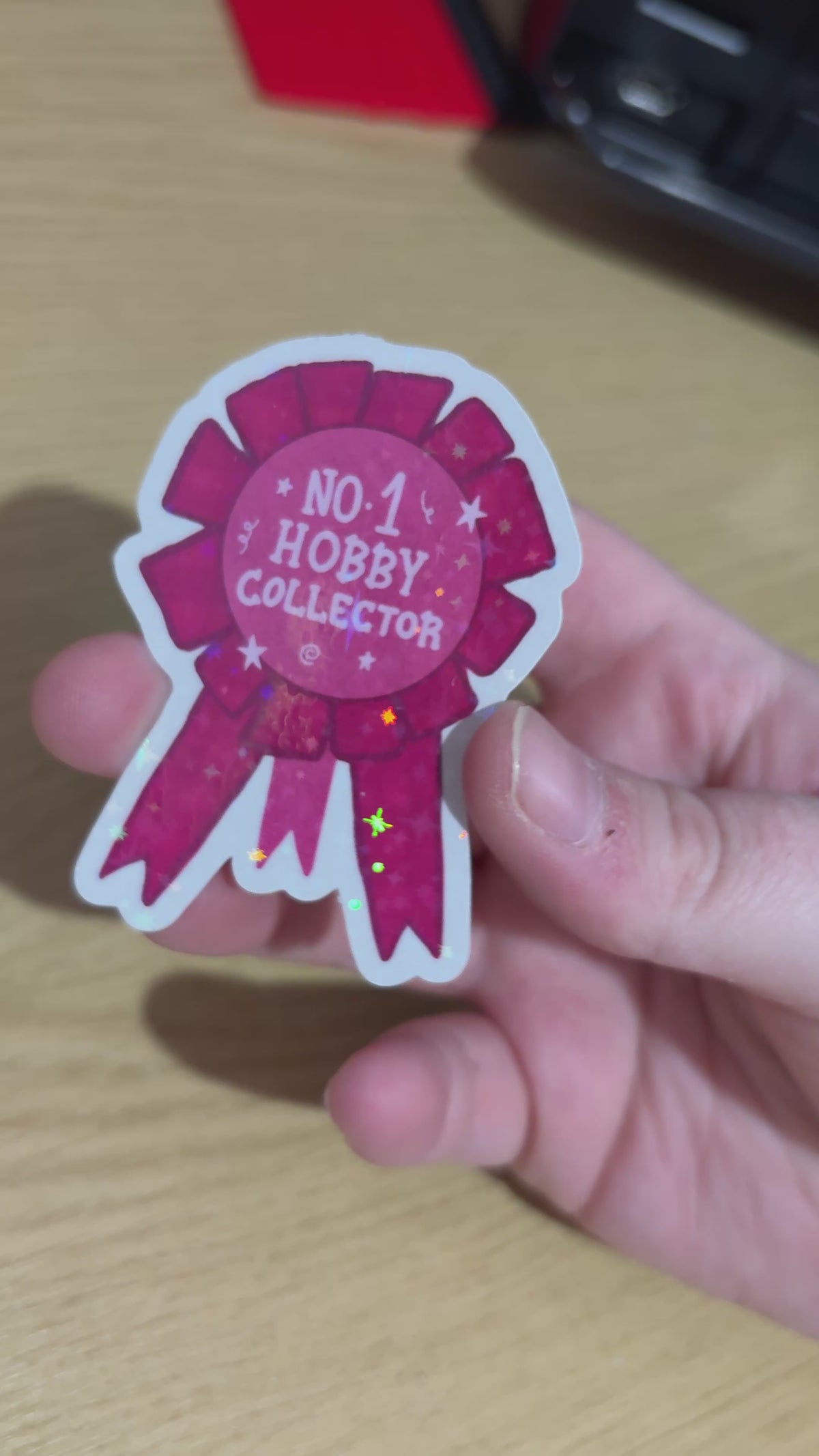 hobby collector holo sticker