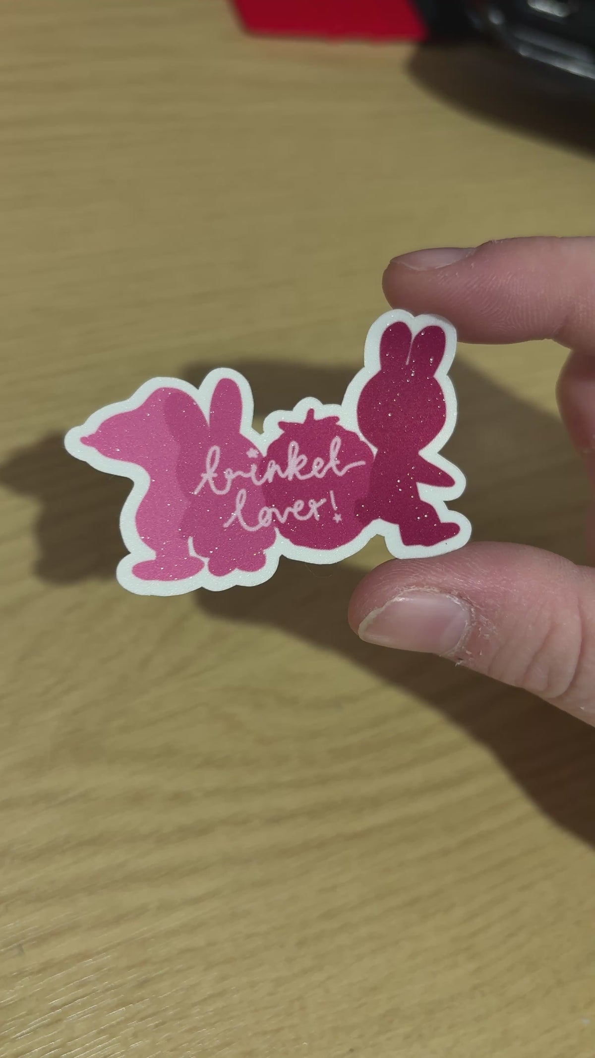 trinket lover glitter sticker