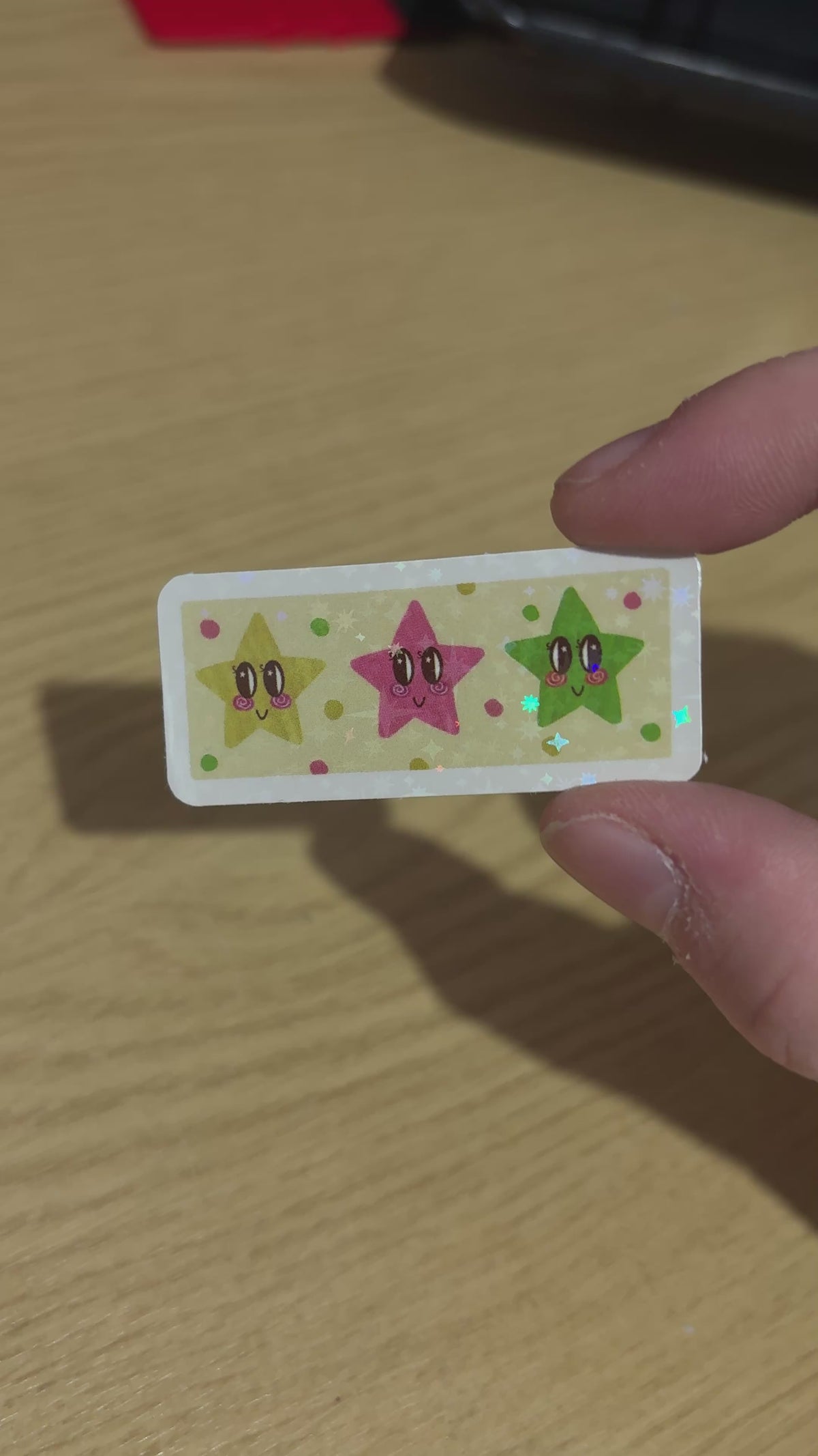 tiny stars holo sticker