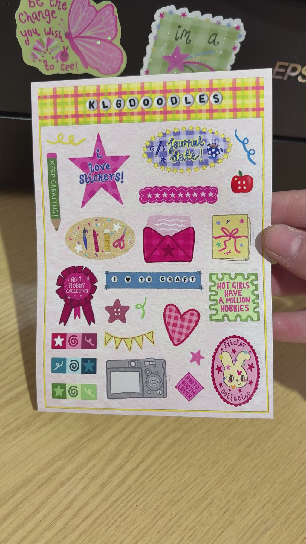 crafty girl sticker sheet