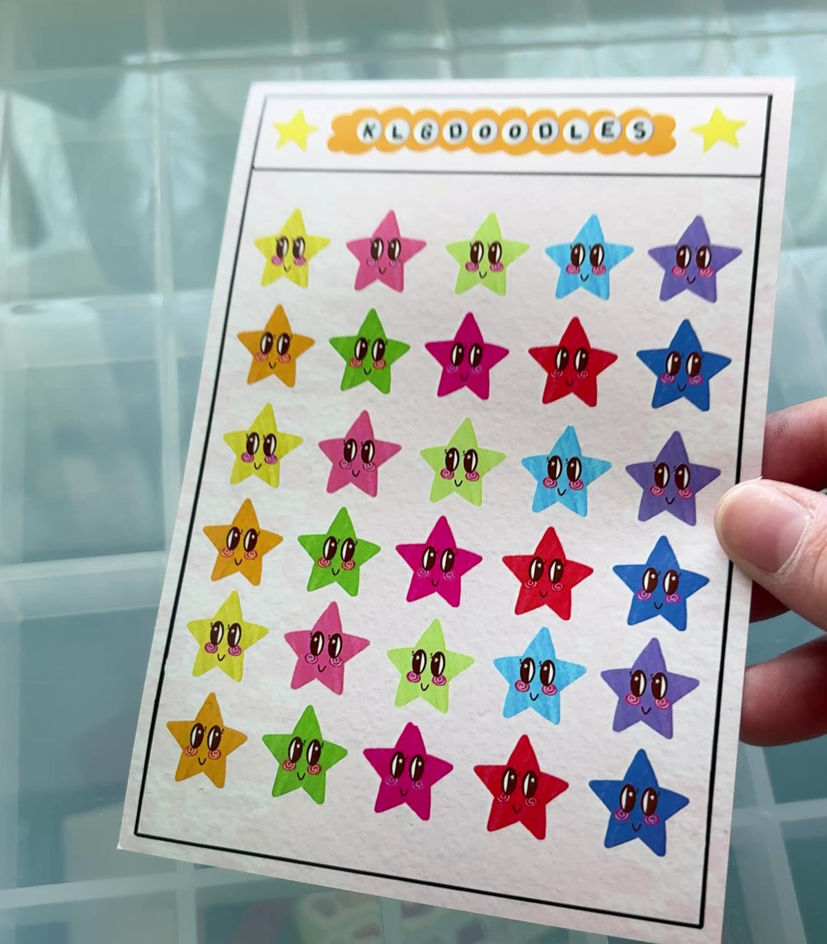 silly stars sticker sheet