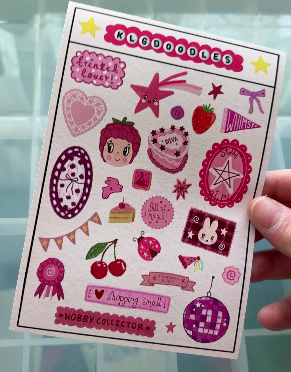trinket lover sticker sheet