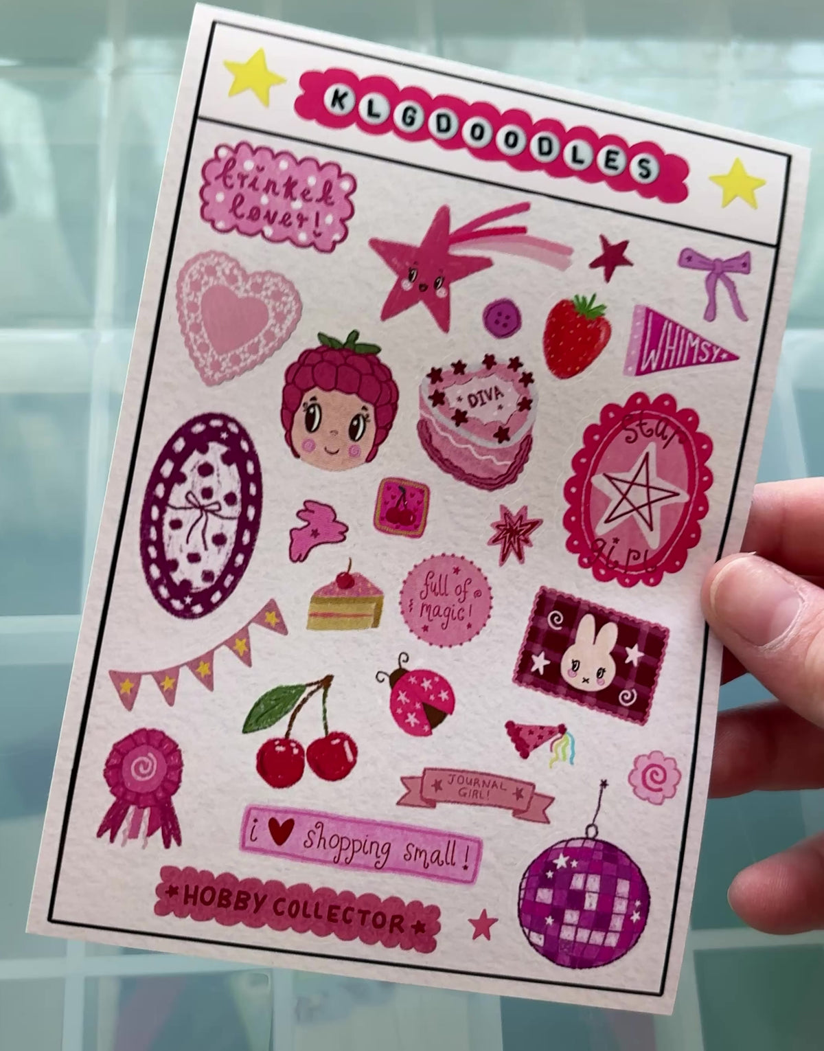 trinket lover sticker sheet