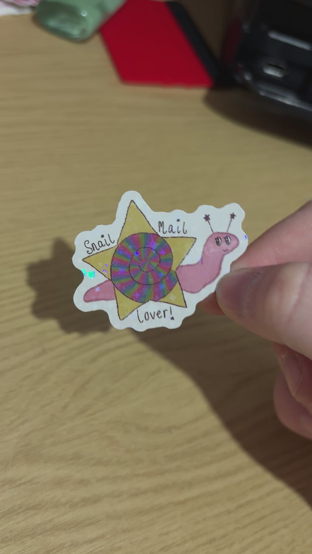 snail mail lover holo sticker
