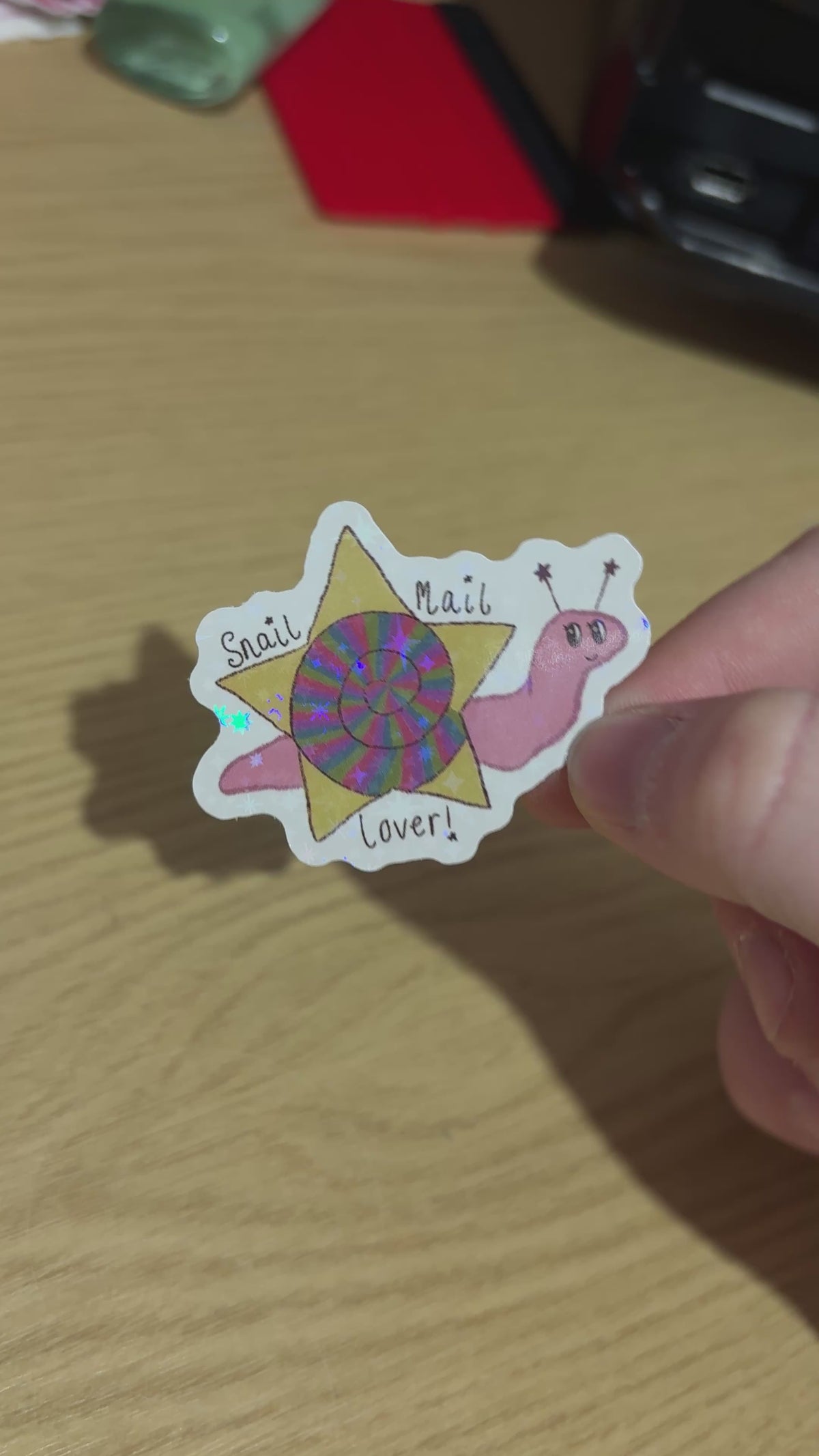 snail mail lover holo sticker