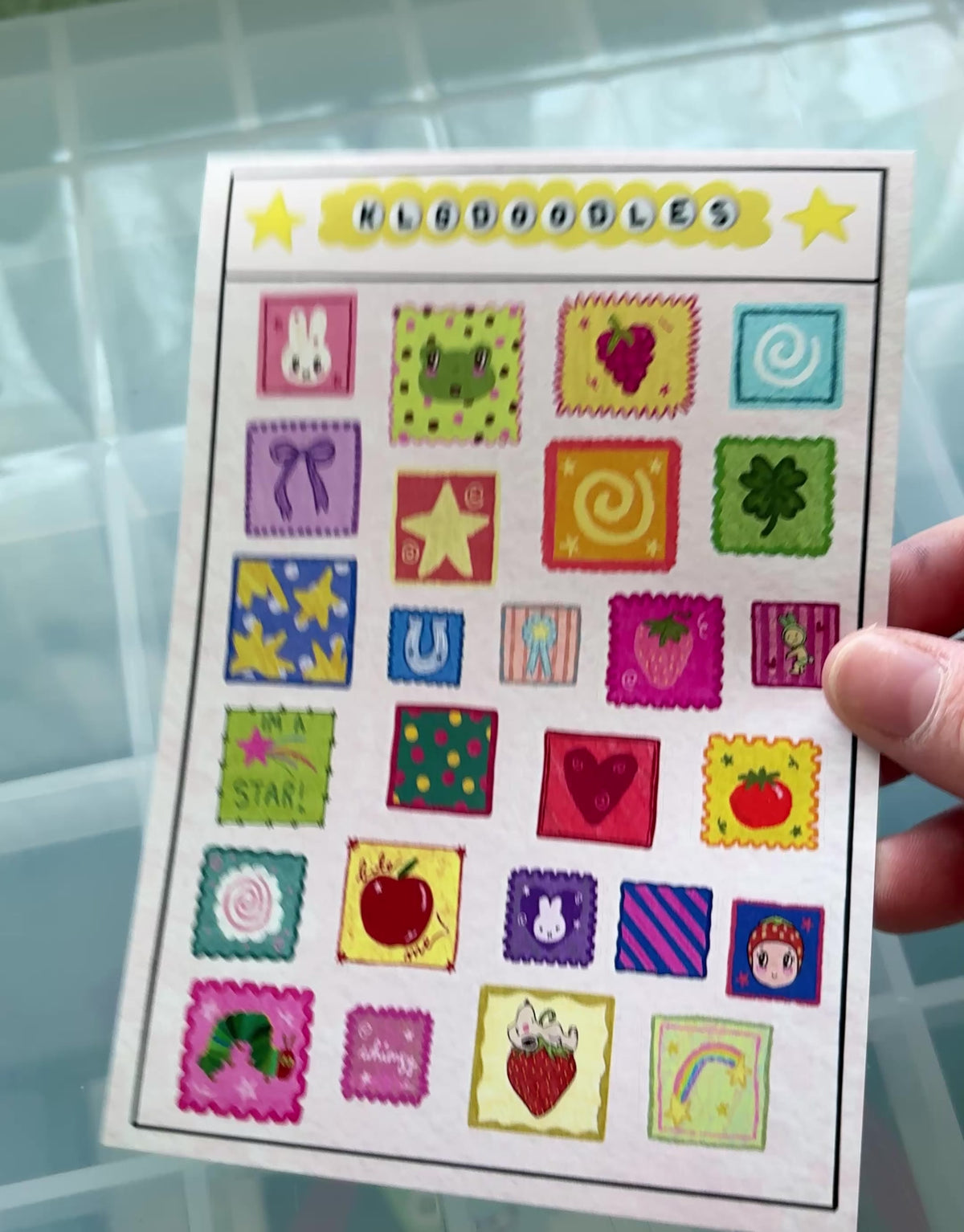 funky tiles sticker sheet